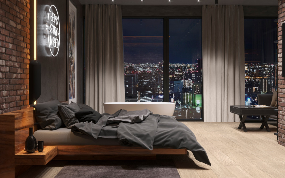 Спальная в брутальном стиле