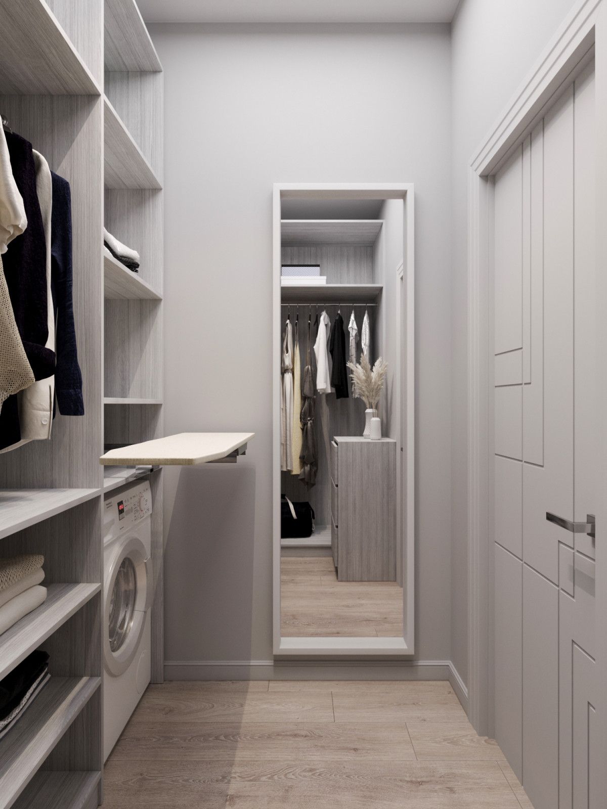 Спальня с гардеробной в таун-хаусе. Кемеровская обл.