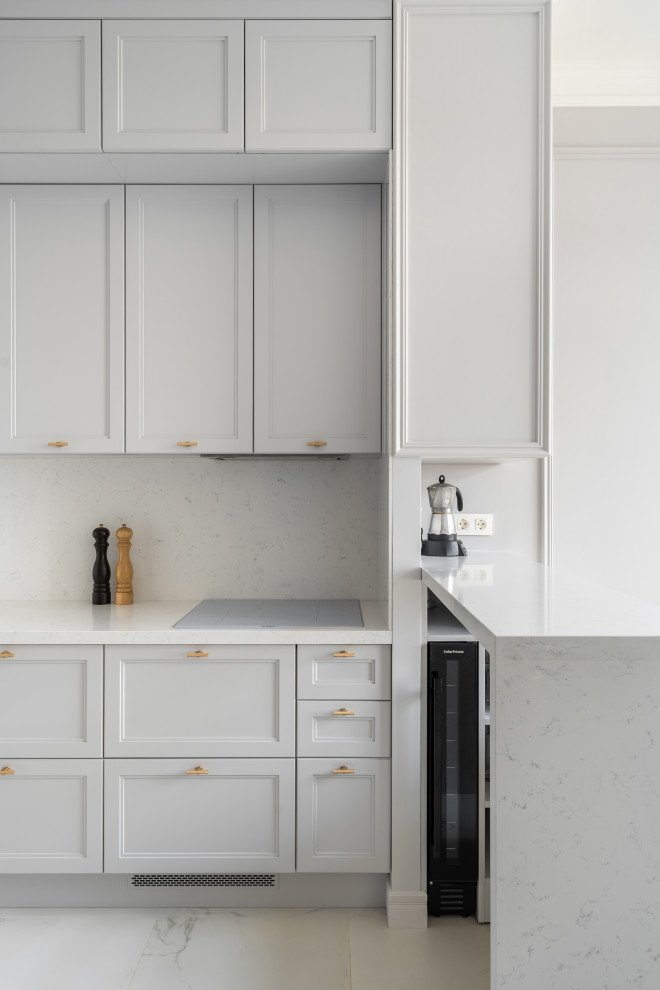 Кухня под цвет стен