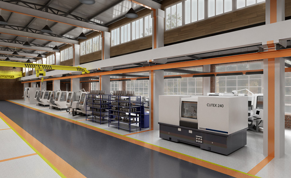 Промышленный дизайн цехов и лаборатории в НИМИ имени В. В. Бахирева