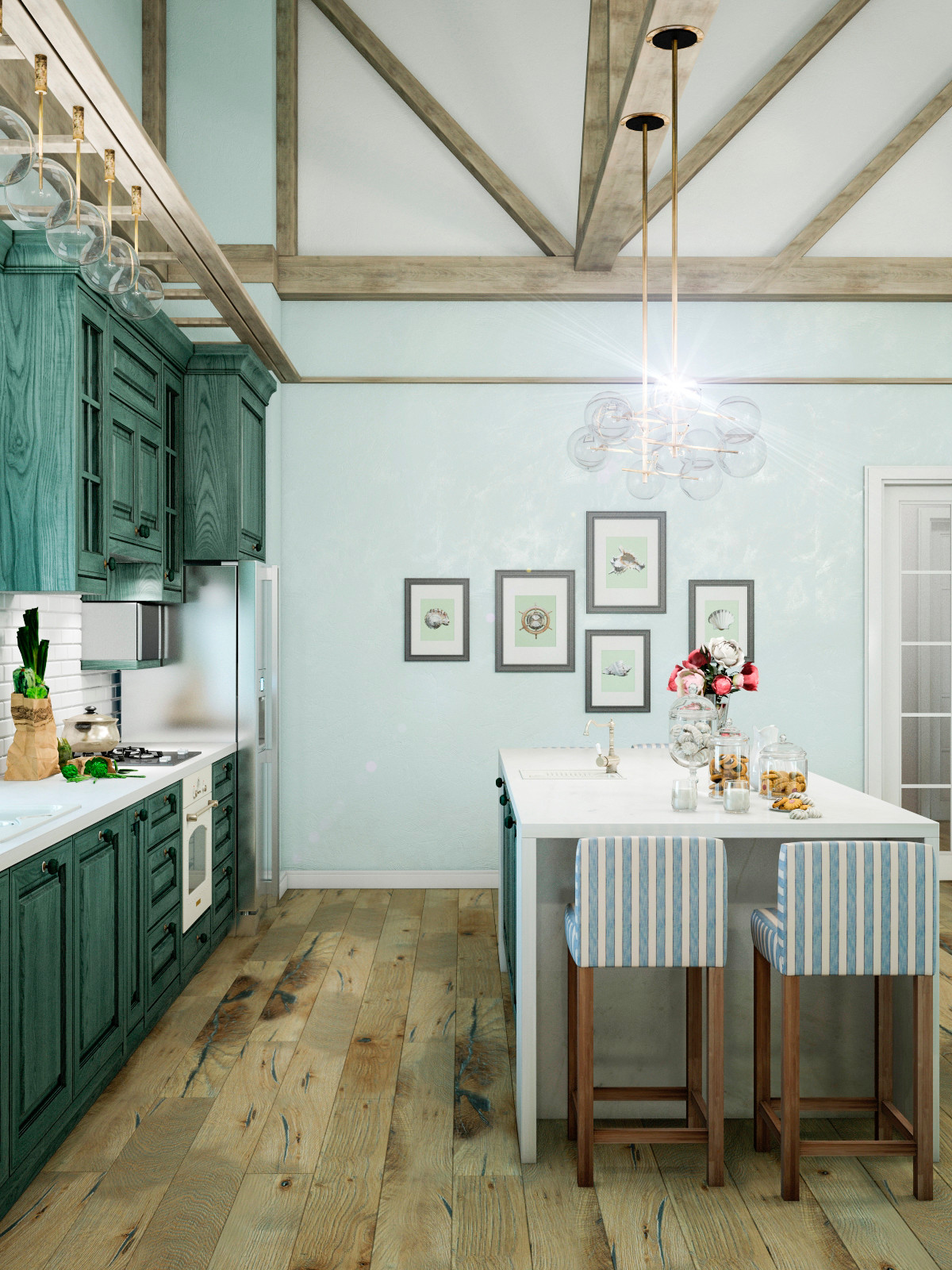 Интерьер загородного дома "Весенняя"