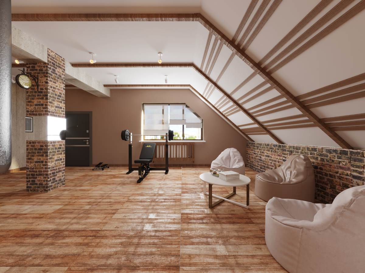 Загородный дом в современном лофте