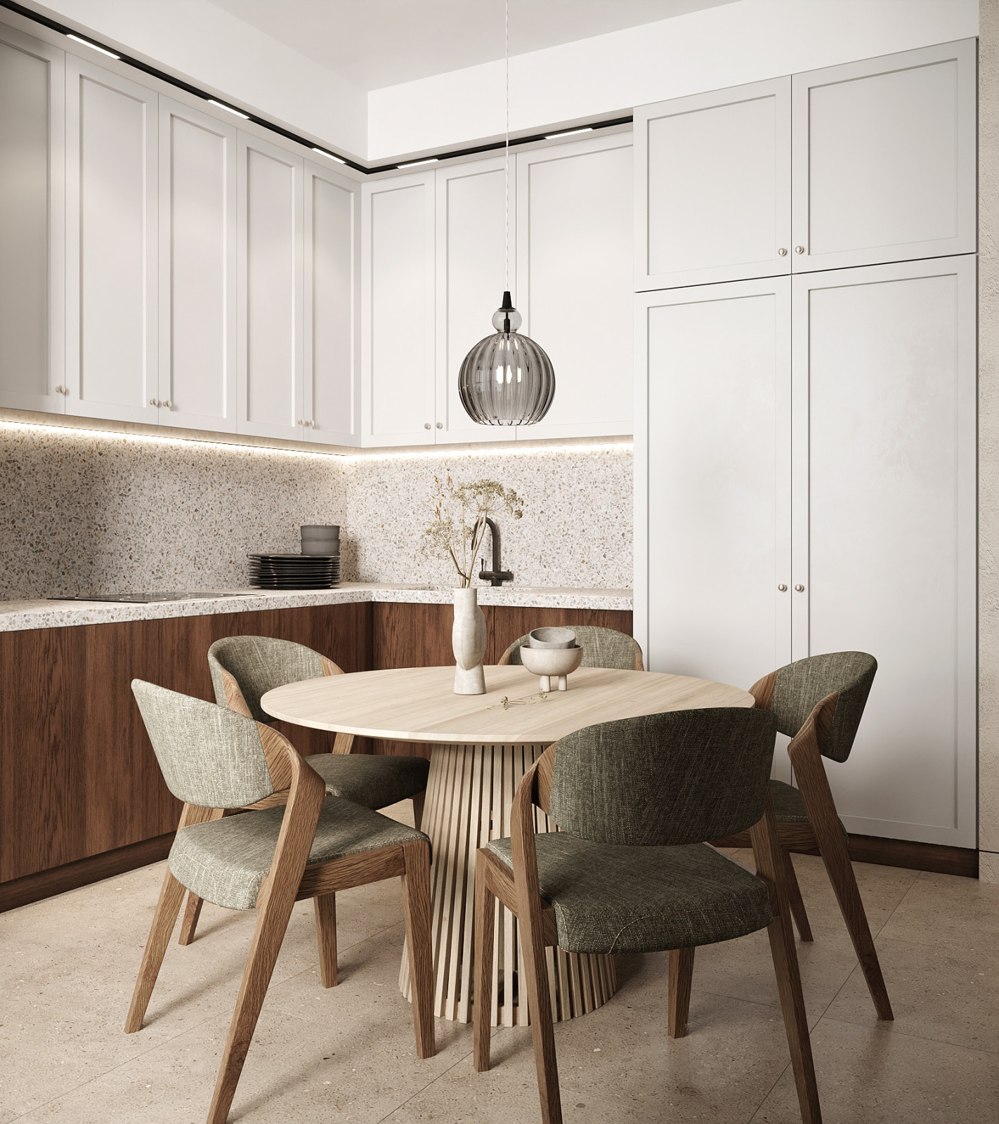 ЖК "Огни". Квартира для большой семьи. Кухня.