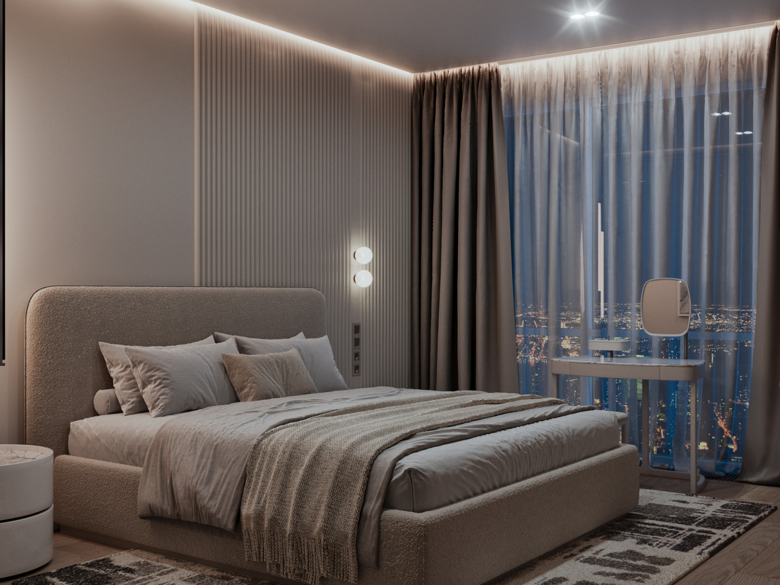 Мастер спальня в ЖК Кутузовская Ривьера