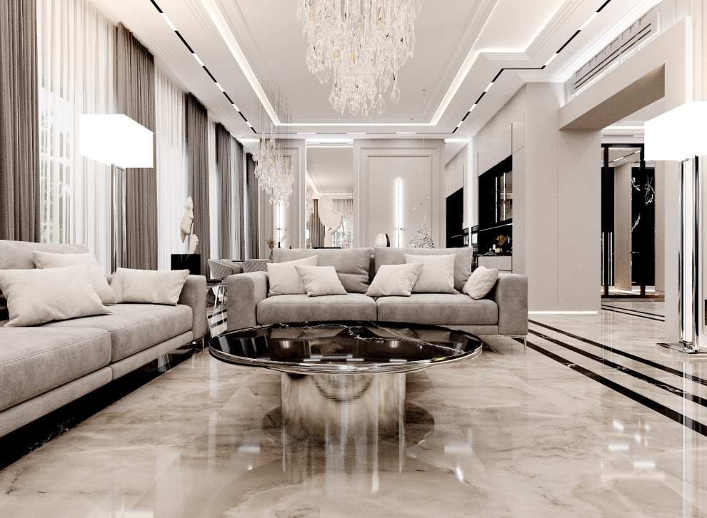 Дизайн гостиной в частном доме