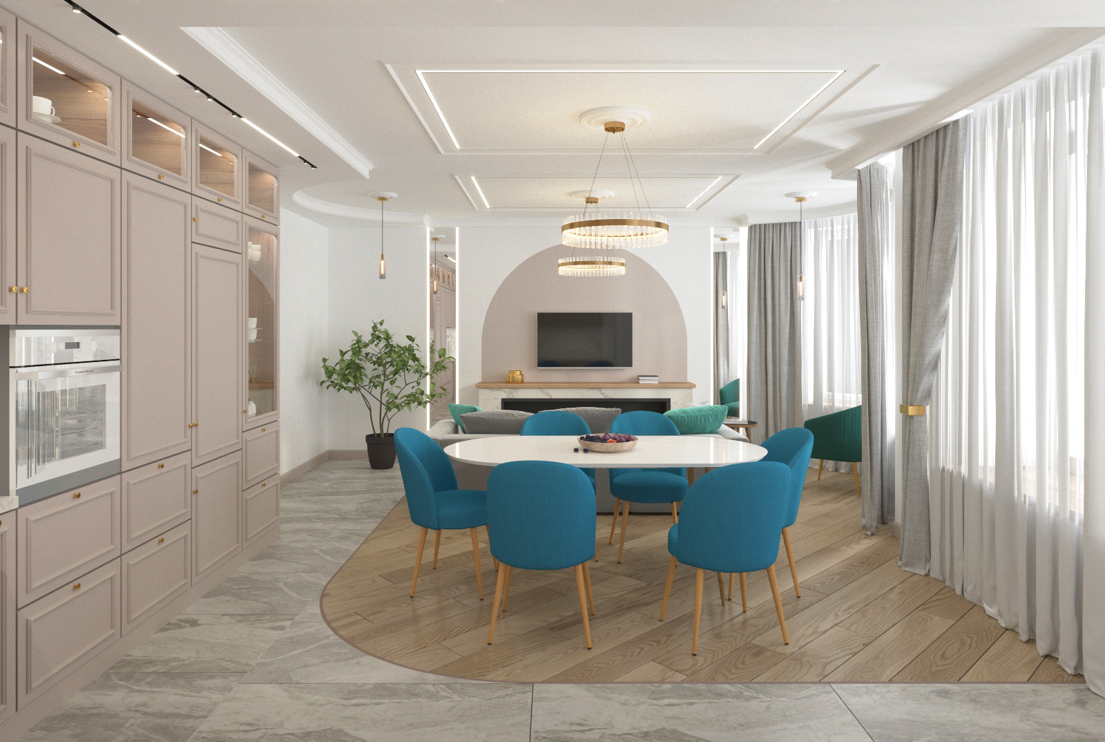 Квартира в стиле неоклассика