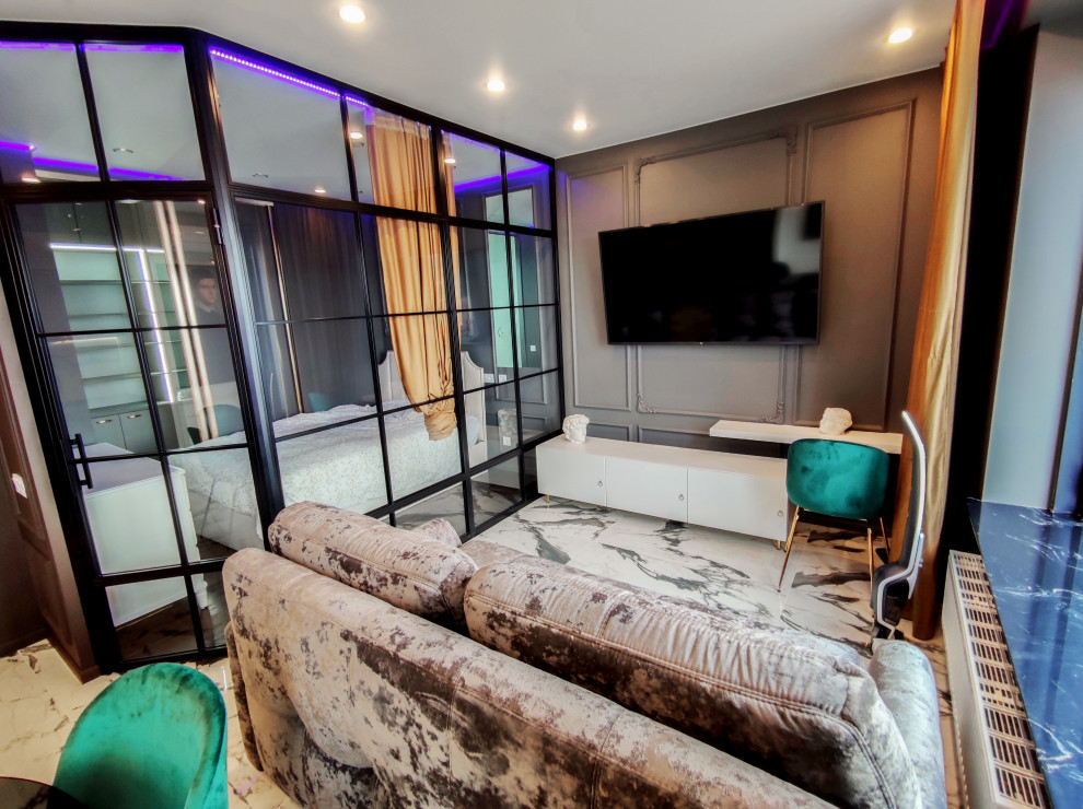 Гостиная зона в квартире-студии