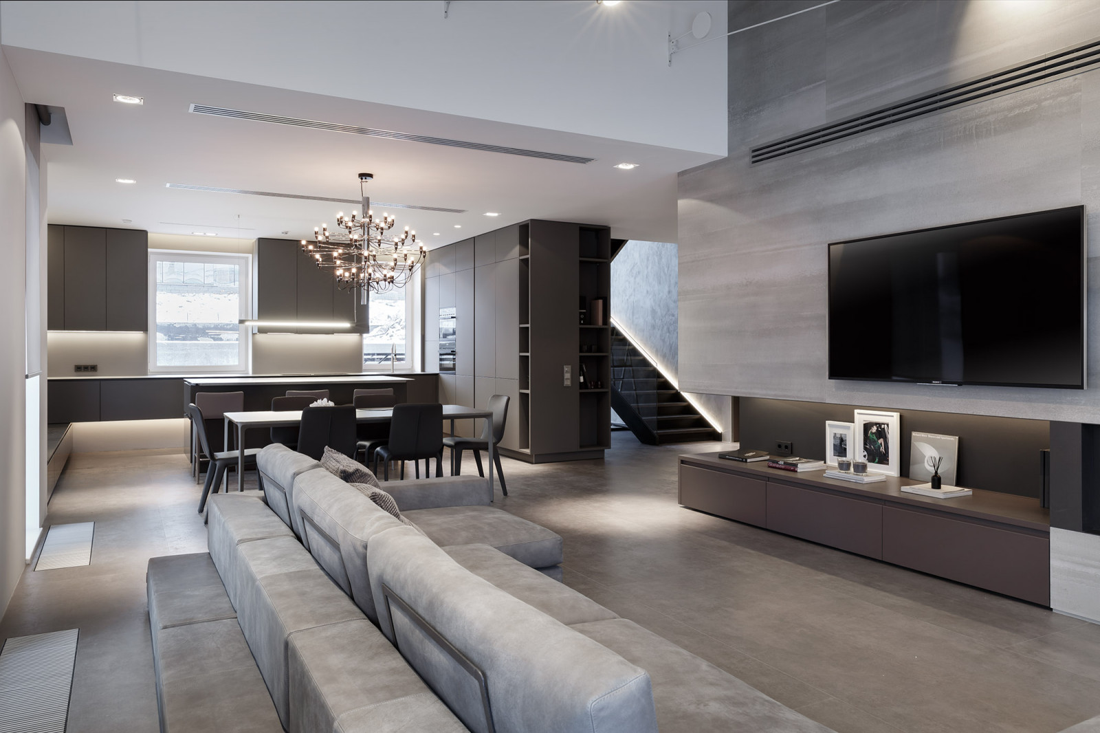 Гостиная в интерьере загородного дома