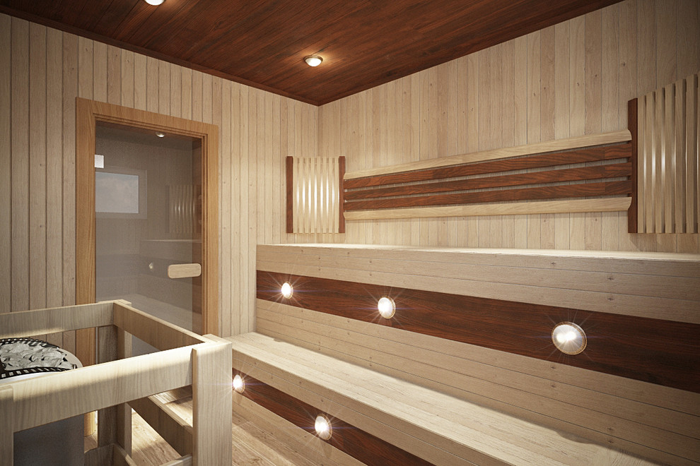 Обложка проекта: деревянный дом из бруса в поселке Зеленая роща