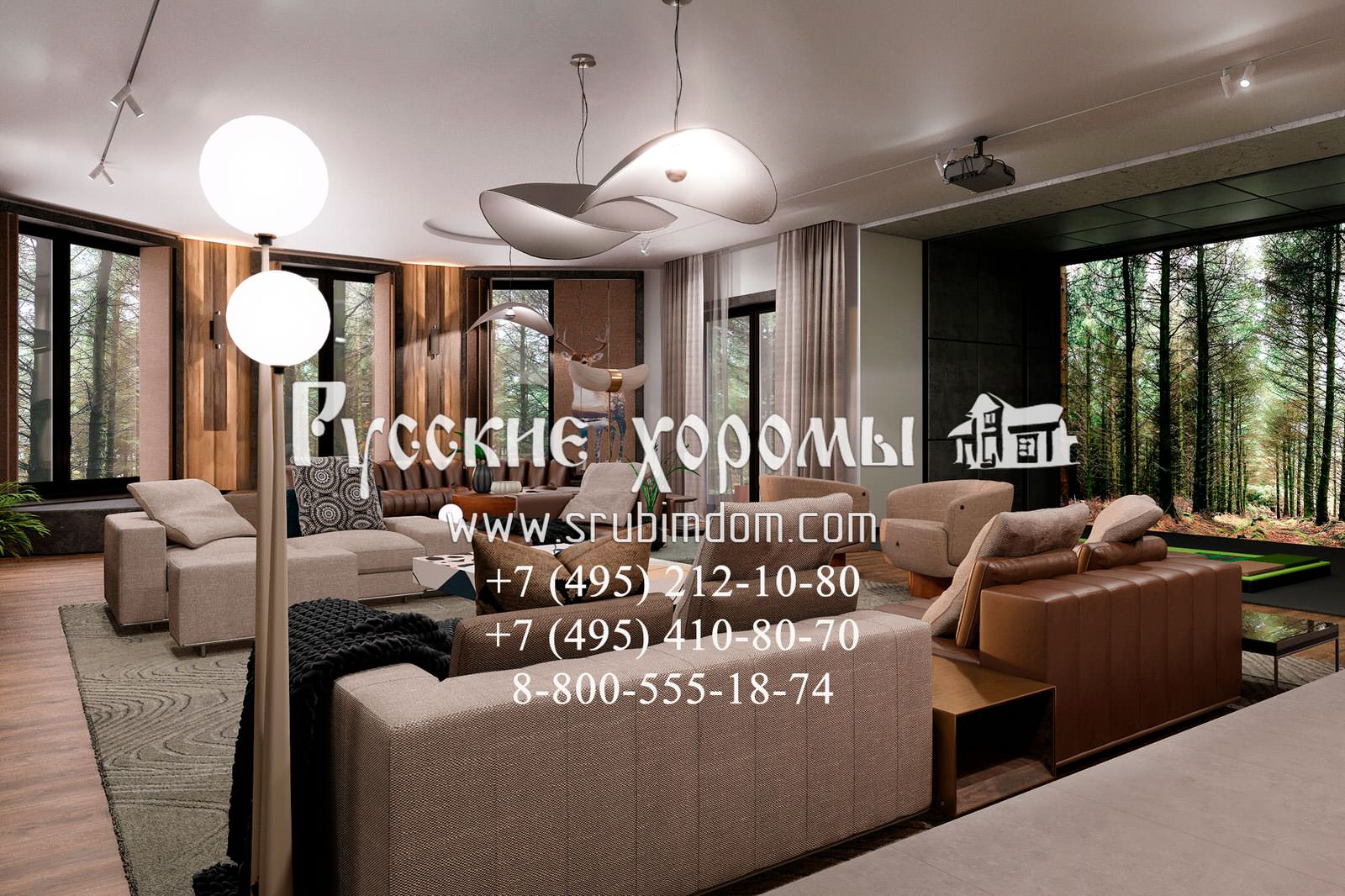 Дизайн цокольного этажа в деревянном доме