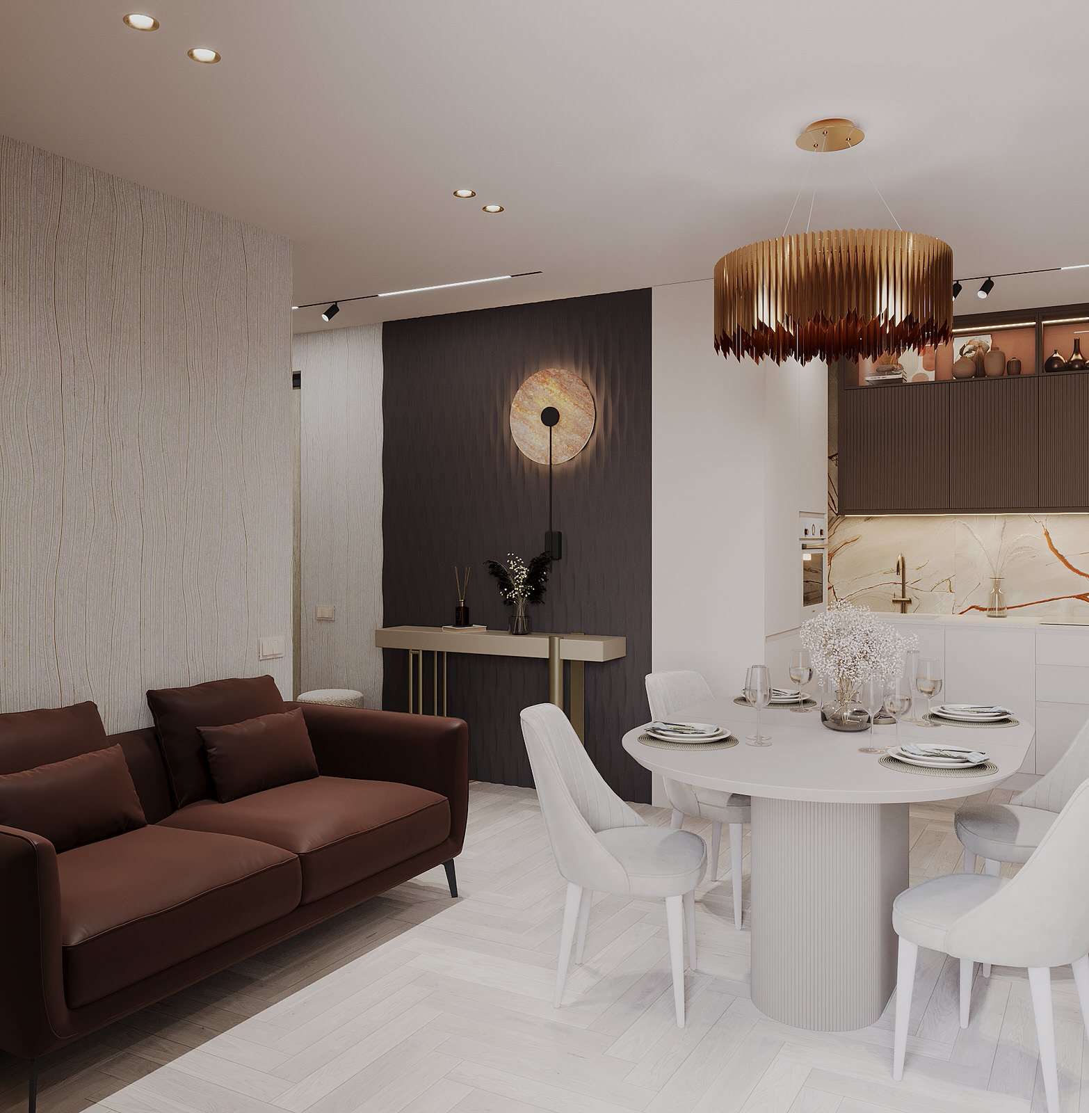 Интерьер 4-ёх комнатной квартиры_ "ПРИТЯЖЕНИЕ МАГМЫ"