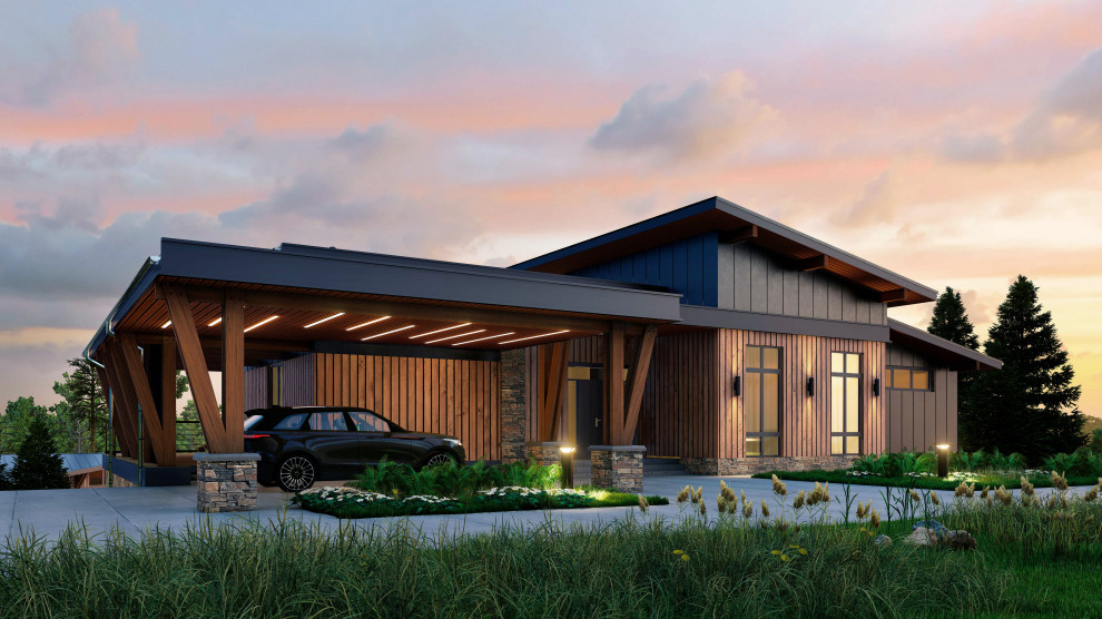 Обложка проекта: Проект дома на рельефе