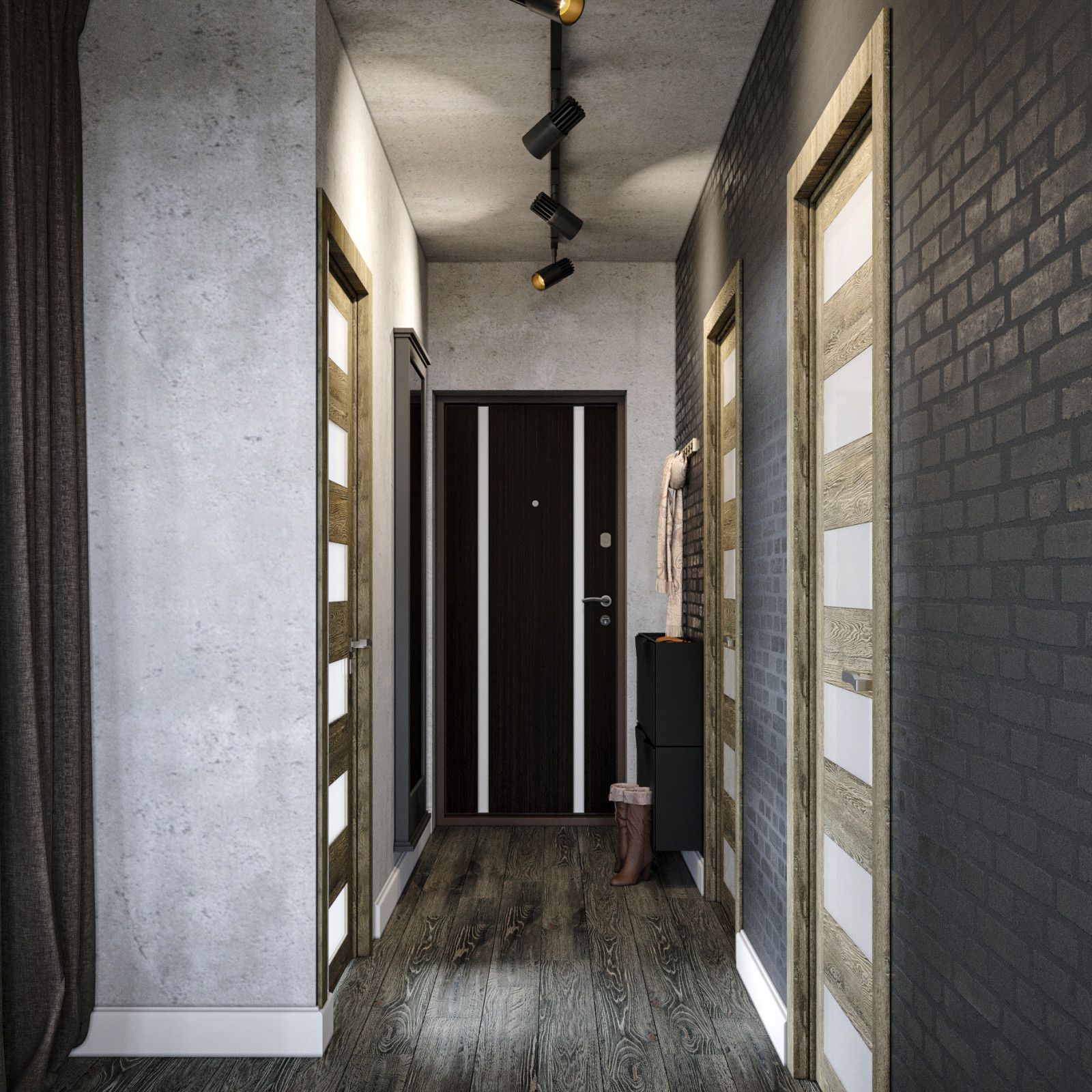 Квартира студия в стиле лофт для молодой пары в г.Ростов-на-Дону