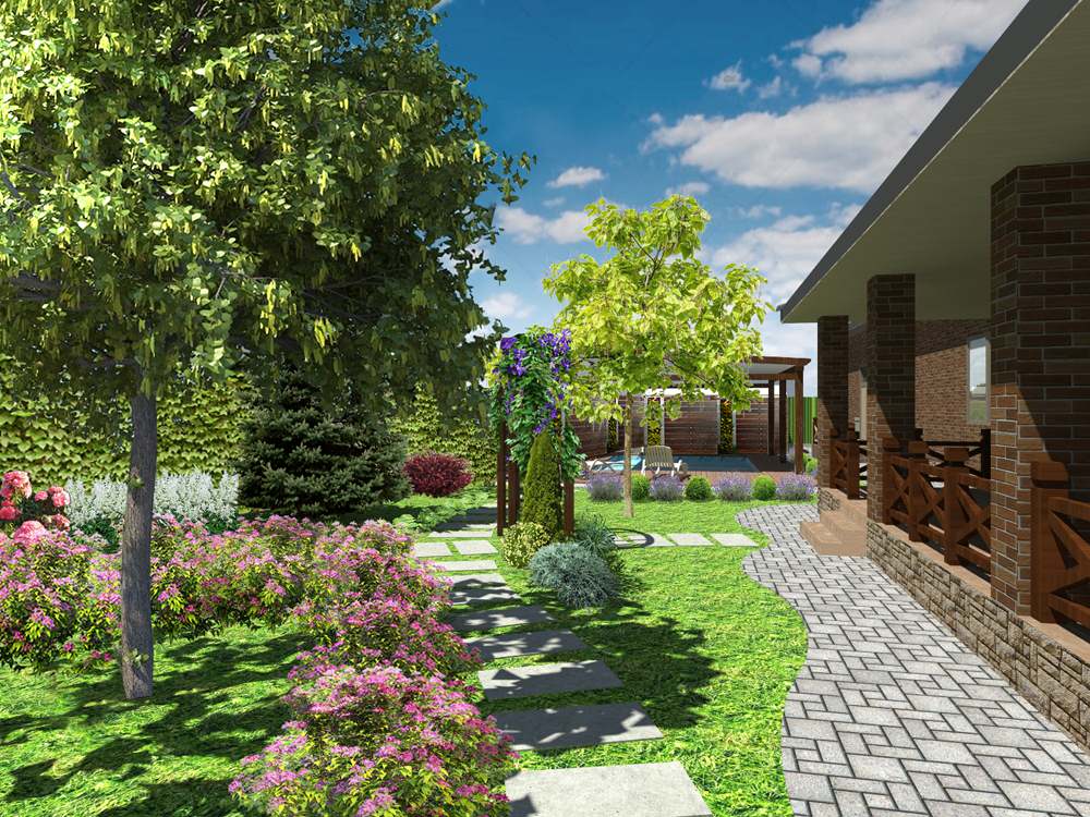 Ландшафтный дизайн участка в Белореченском районе