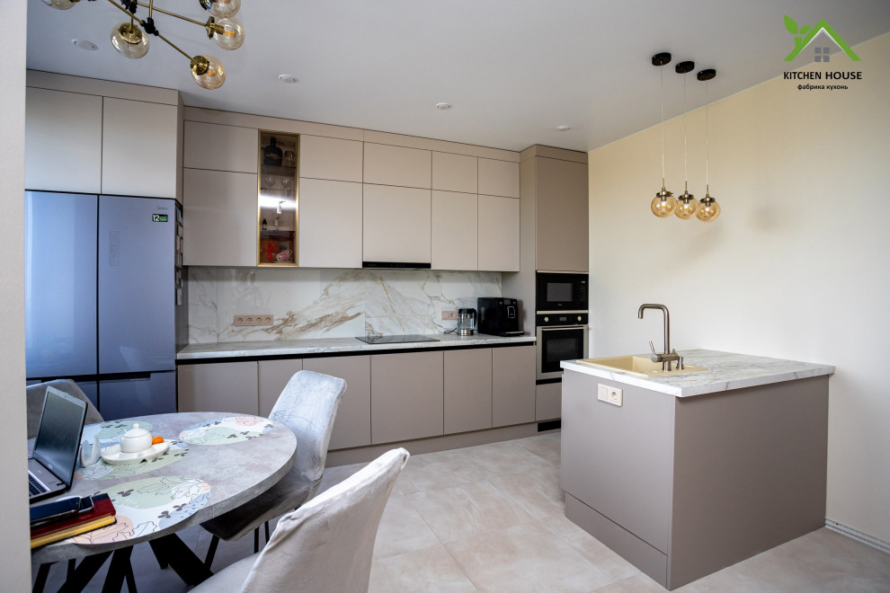 Обложка проекта: Кухня на заказ - фасад пластик супермат AGT ( Турция)