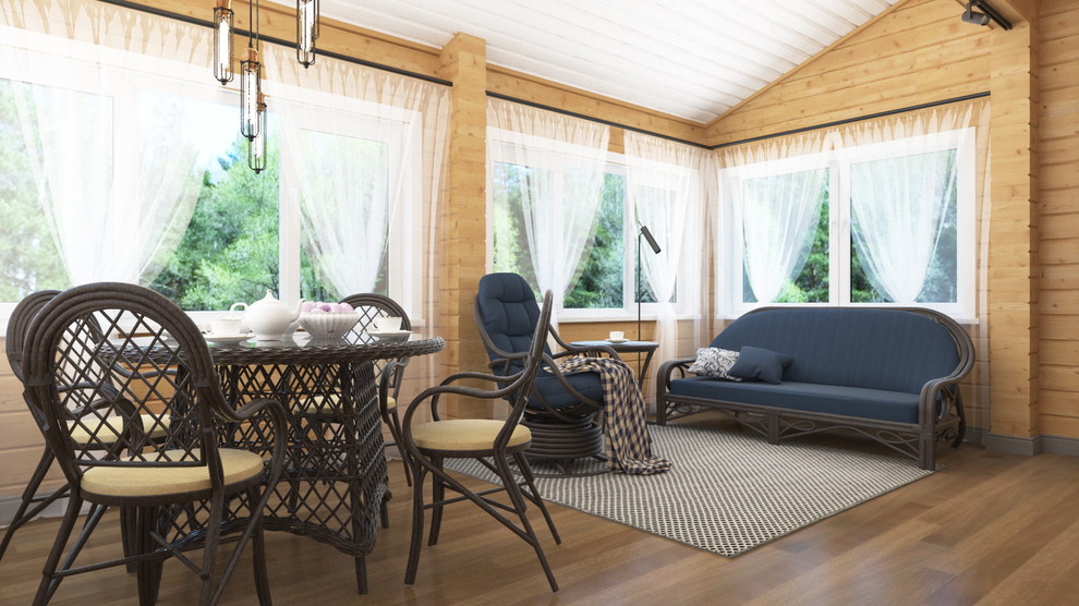 Проект интерьера деревянного дома в Новосибирске