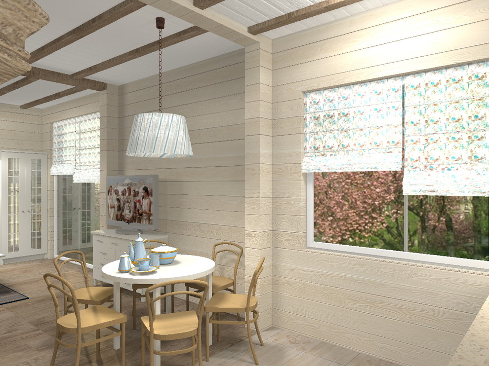 Деревянный дом в стиле "прованс"