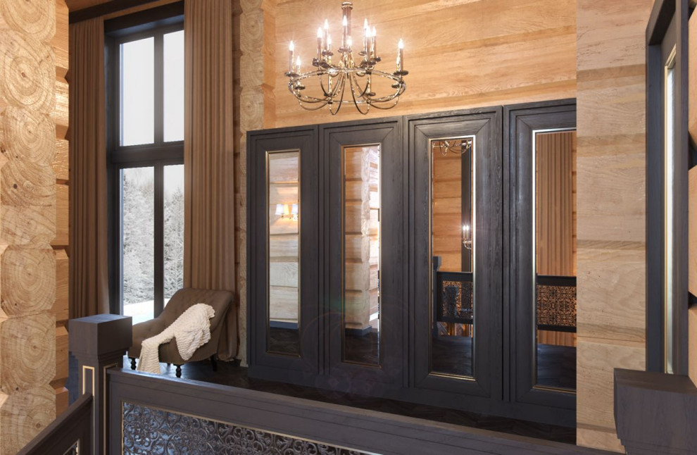 Шале со спа-зоной и бассейном из лафета кедра и бетона