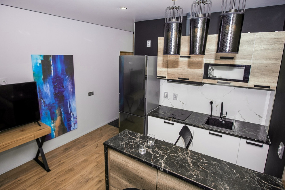 Гостиная 1-х комнатной студии квартиры в Сочи ул.Фабрициуса