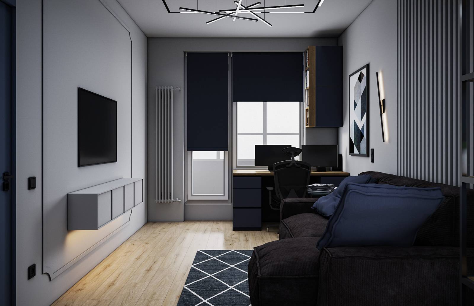 ЖК Дмитриевский! Современный Интерьер Однушки для Парня