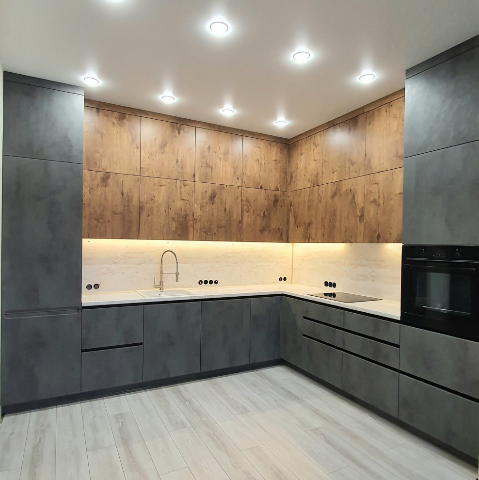 Кухня угловая под потолок современная