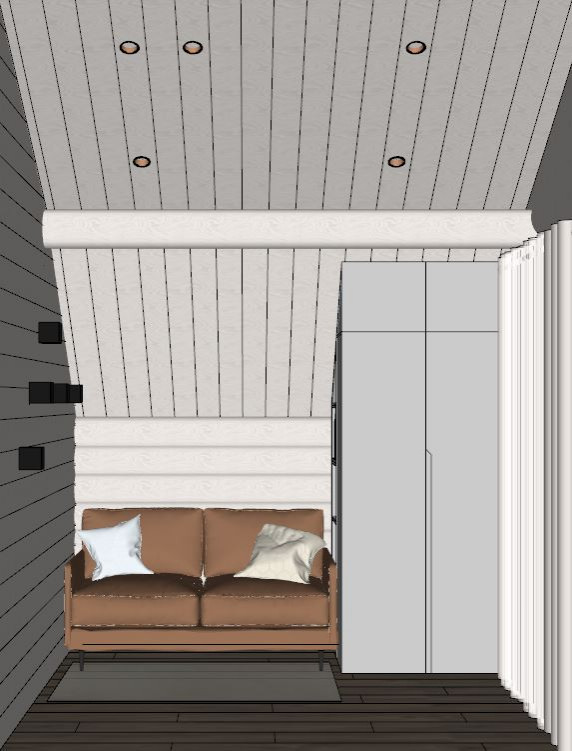 Визуализация частного дома из бруса в ДНТ "Лакипарк"