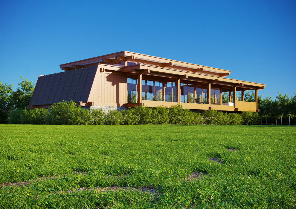 Здание бассейна, фахверковая технология