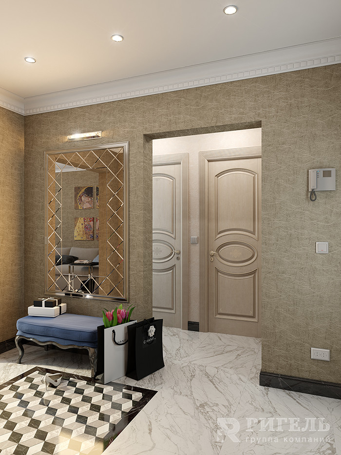 Ар-деко в интерьере двухкомнатной квартиры для женщины