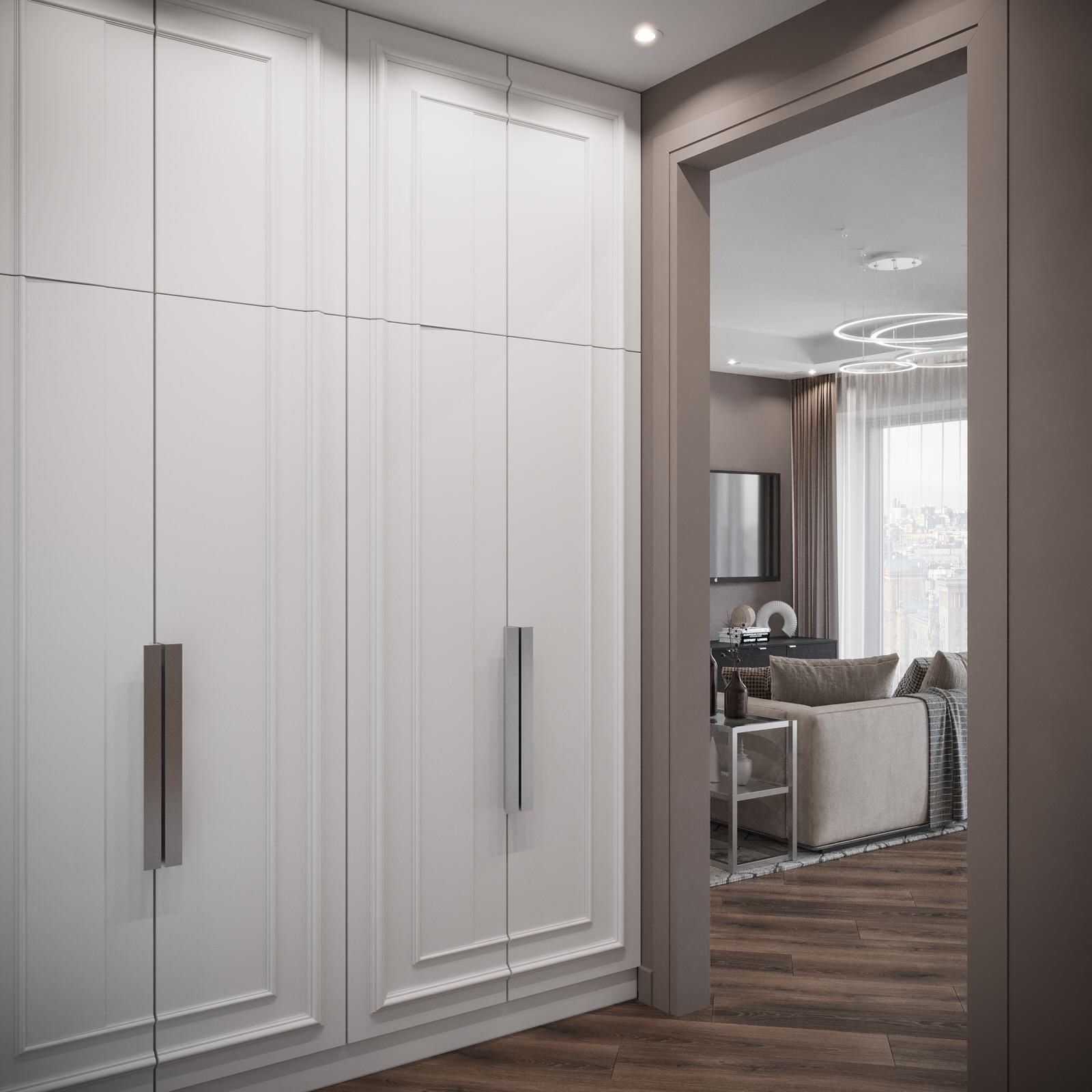 Интеллигентный интерьер в ЖК D1 (визуализации)