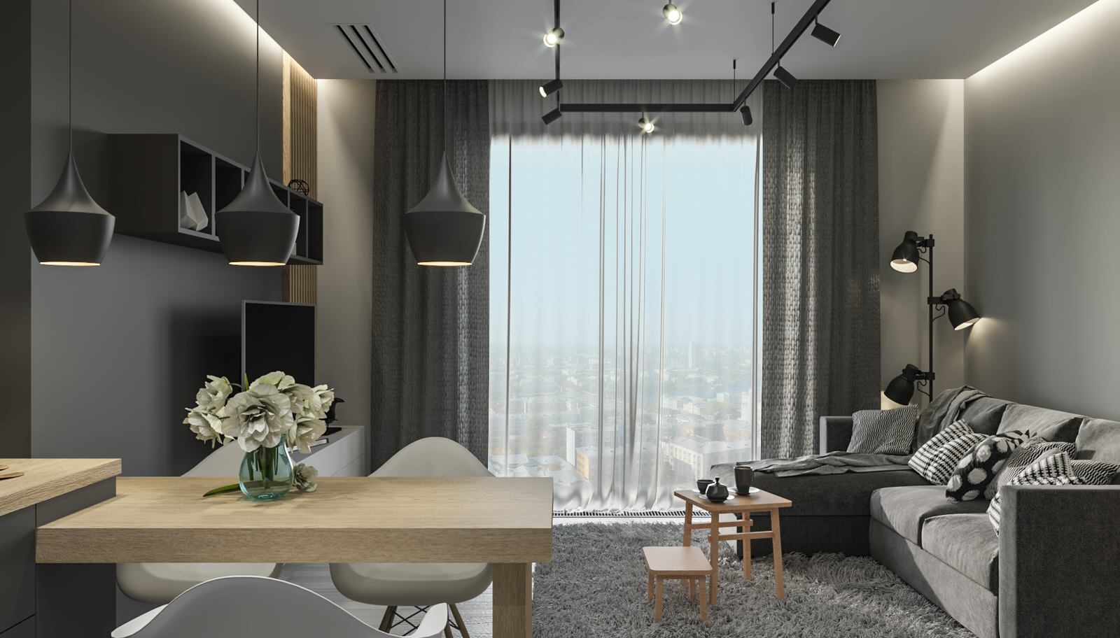 Интерьер однокомнатной квартиры