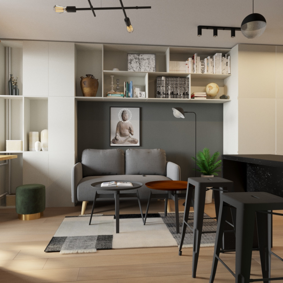 Обложка проекта: Студия в скандинавском стиле в ЖК "Я романтик"