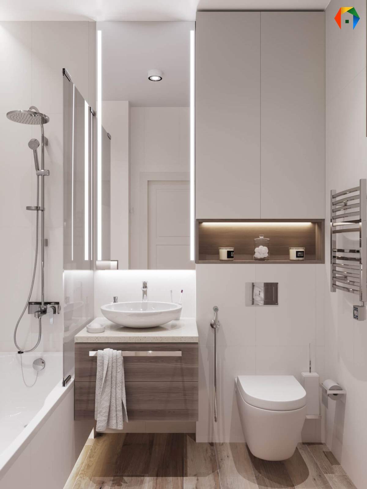 Серебрякова. Дизайн проект 2-х комнатной квартиры в новостройке