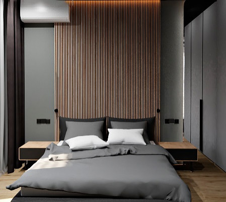 Дизайн интерьера квартиры в современном стиле для холостого молодого человека.