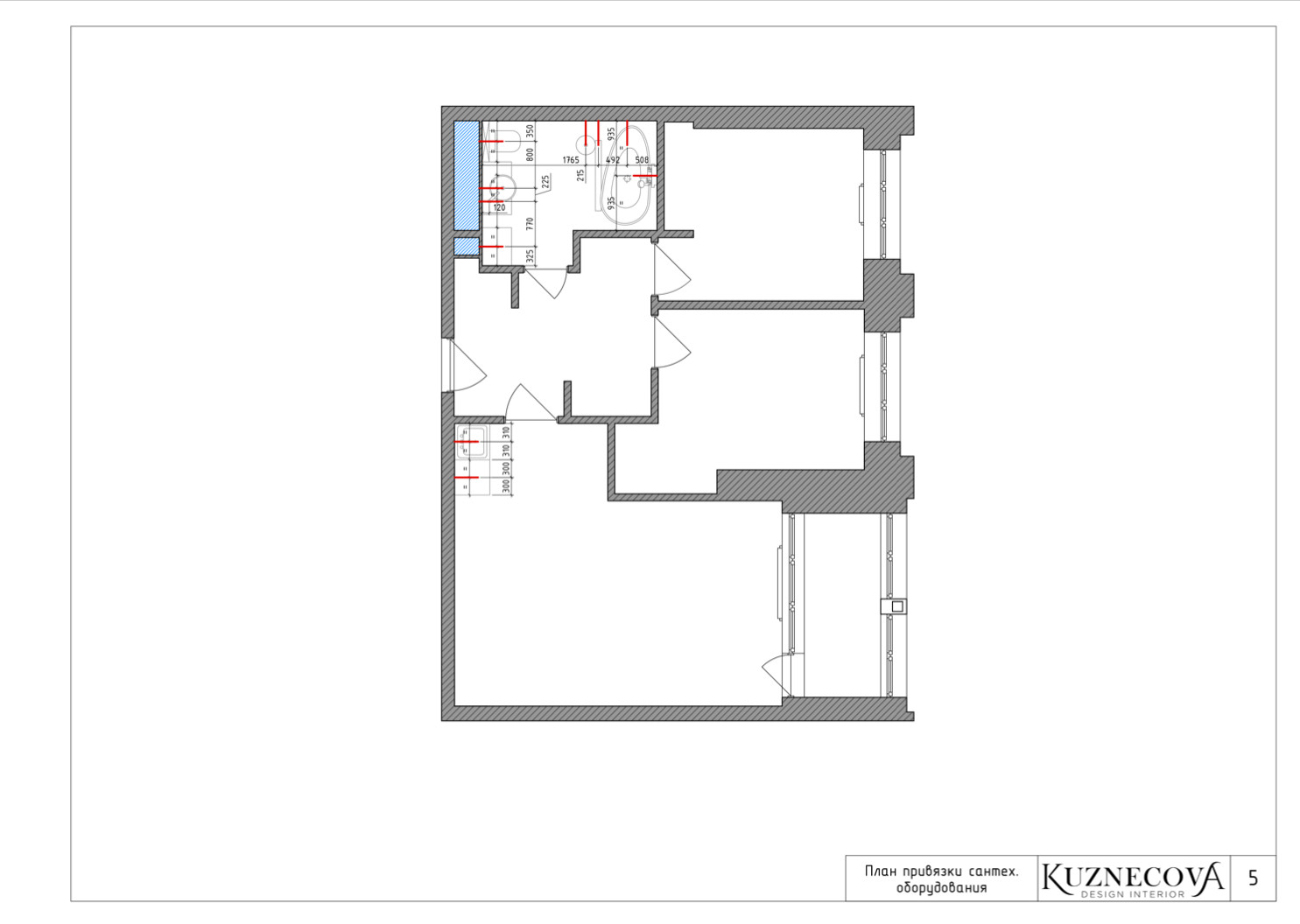 Дизайн проект ванной комнаты