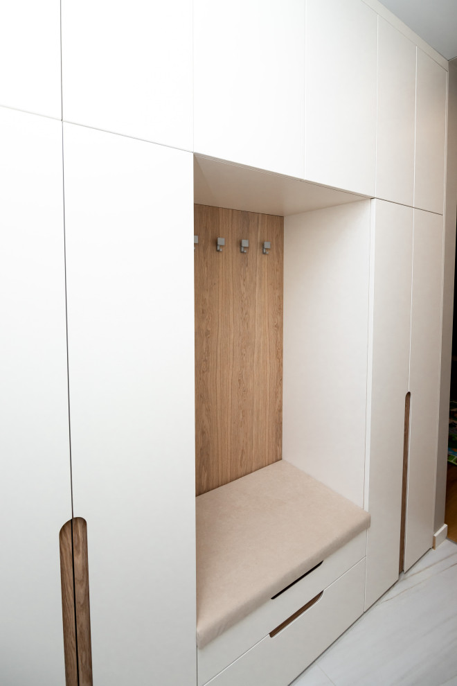 Гардероб и шкаф в прихожую в минималистичном стиле