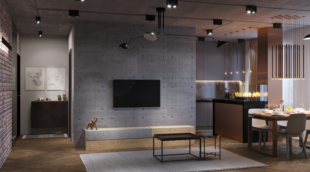 Уютный лофт в Питере, 71 м2