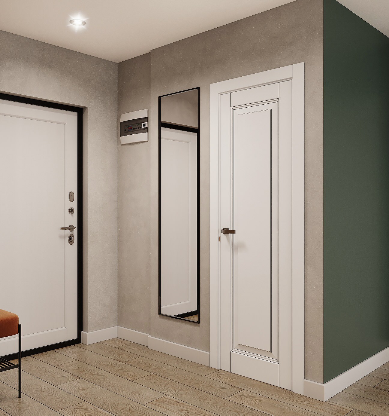 Квартира в оттенках зеленого