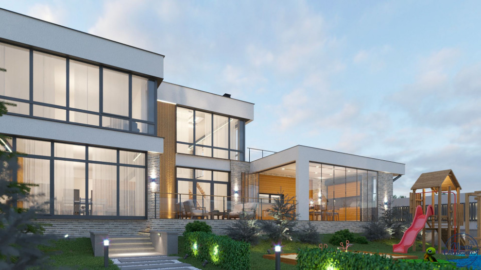 Проект двухэтажного индивидуального дома