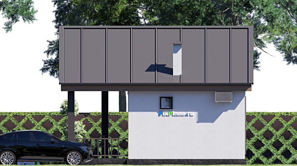 Проект одноэтажного дома 8х7м S42м2 F-17972