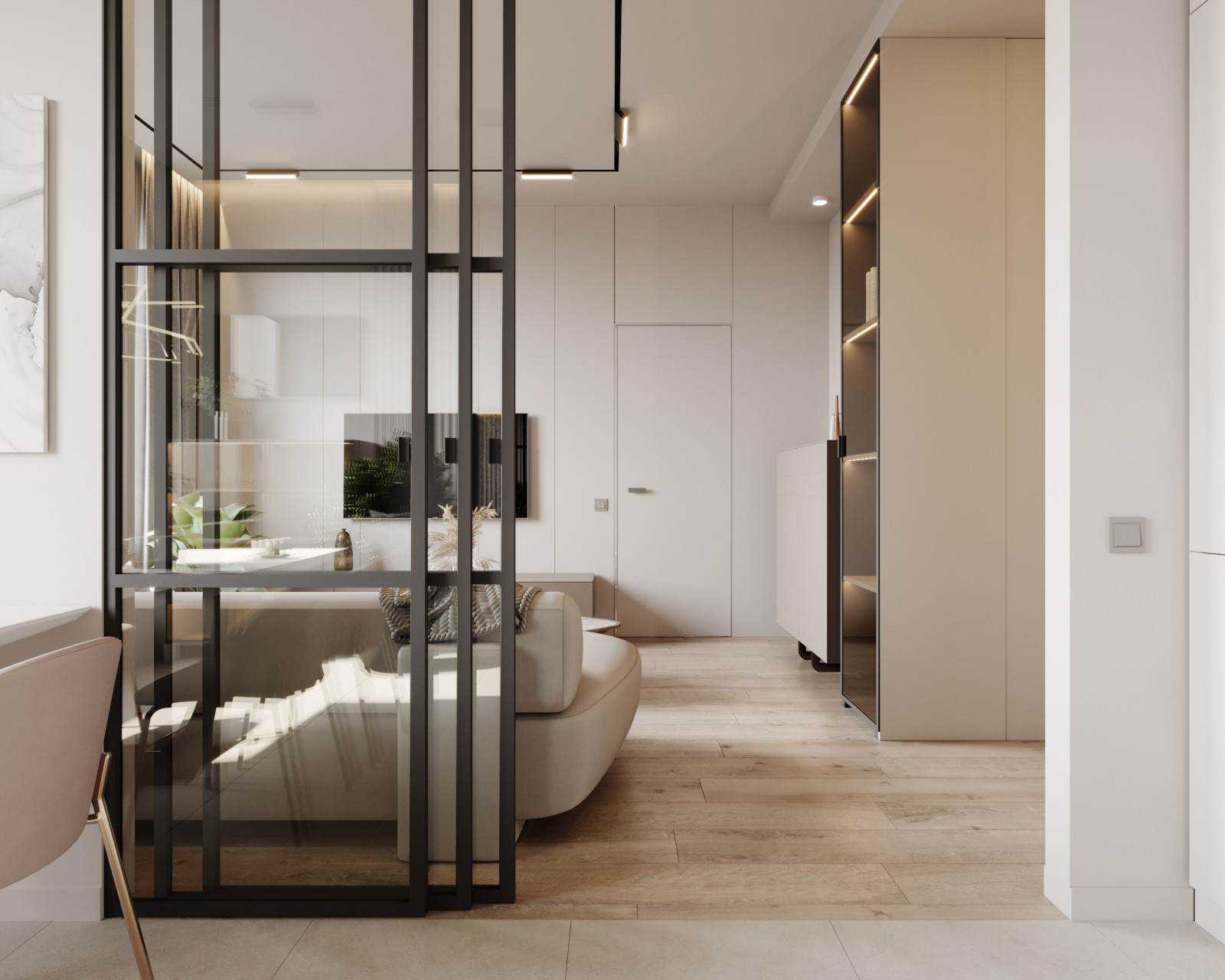 Интерьер гостиной - функциональный минимализм