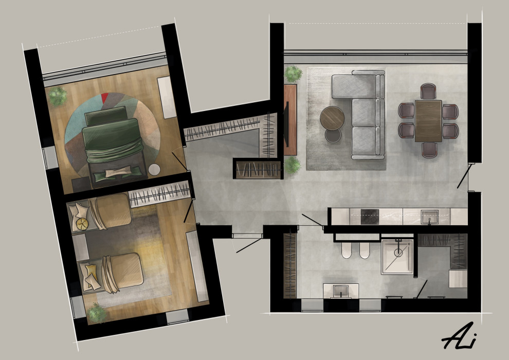 Скетч интерьера