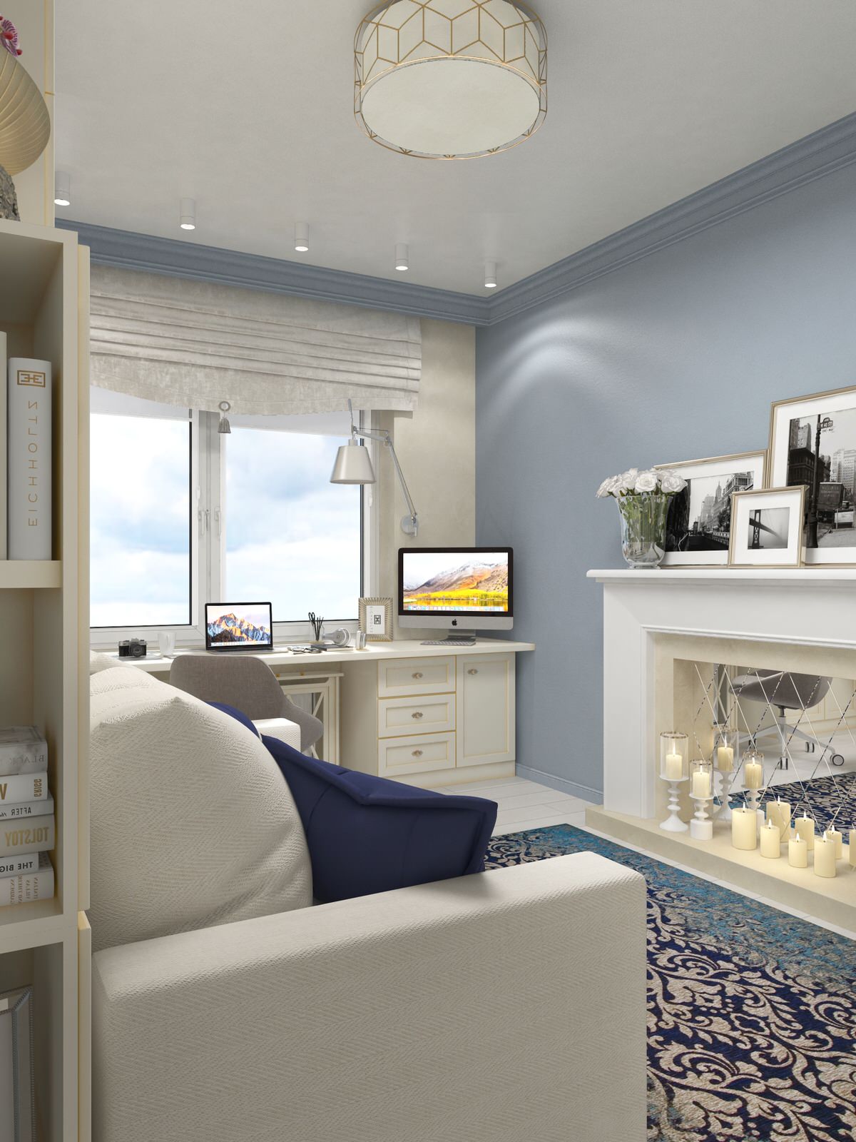 Кабинет для папы - спальня для для дочери