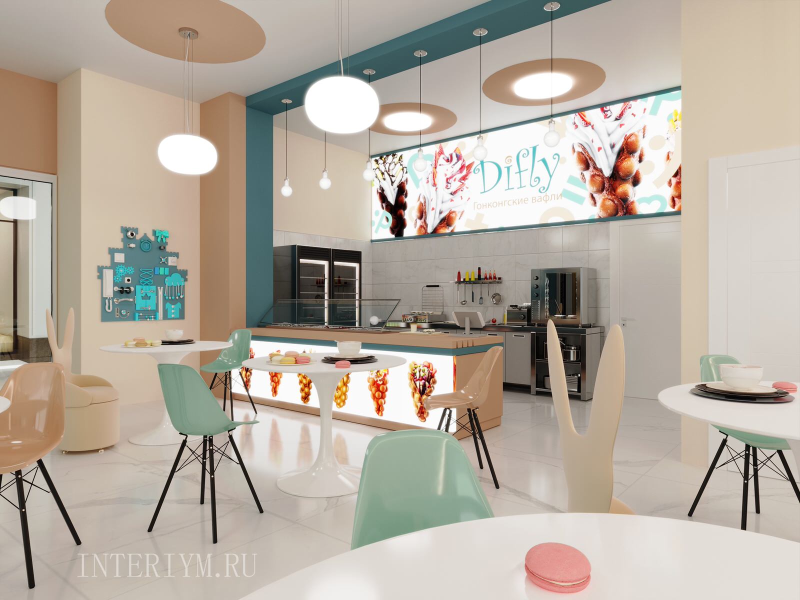 Дизайн семейного кафе "Дифли", г. Волгоград, Seven Park