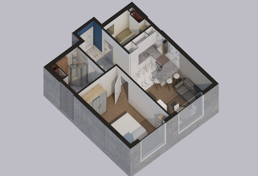 Дизайн интерьера квартиры в ЖК Crystal