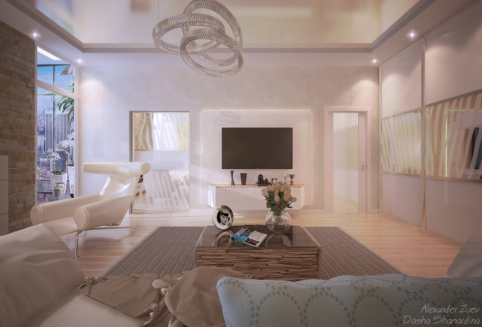 Дизайн гостиной в ЖК "Новый город"