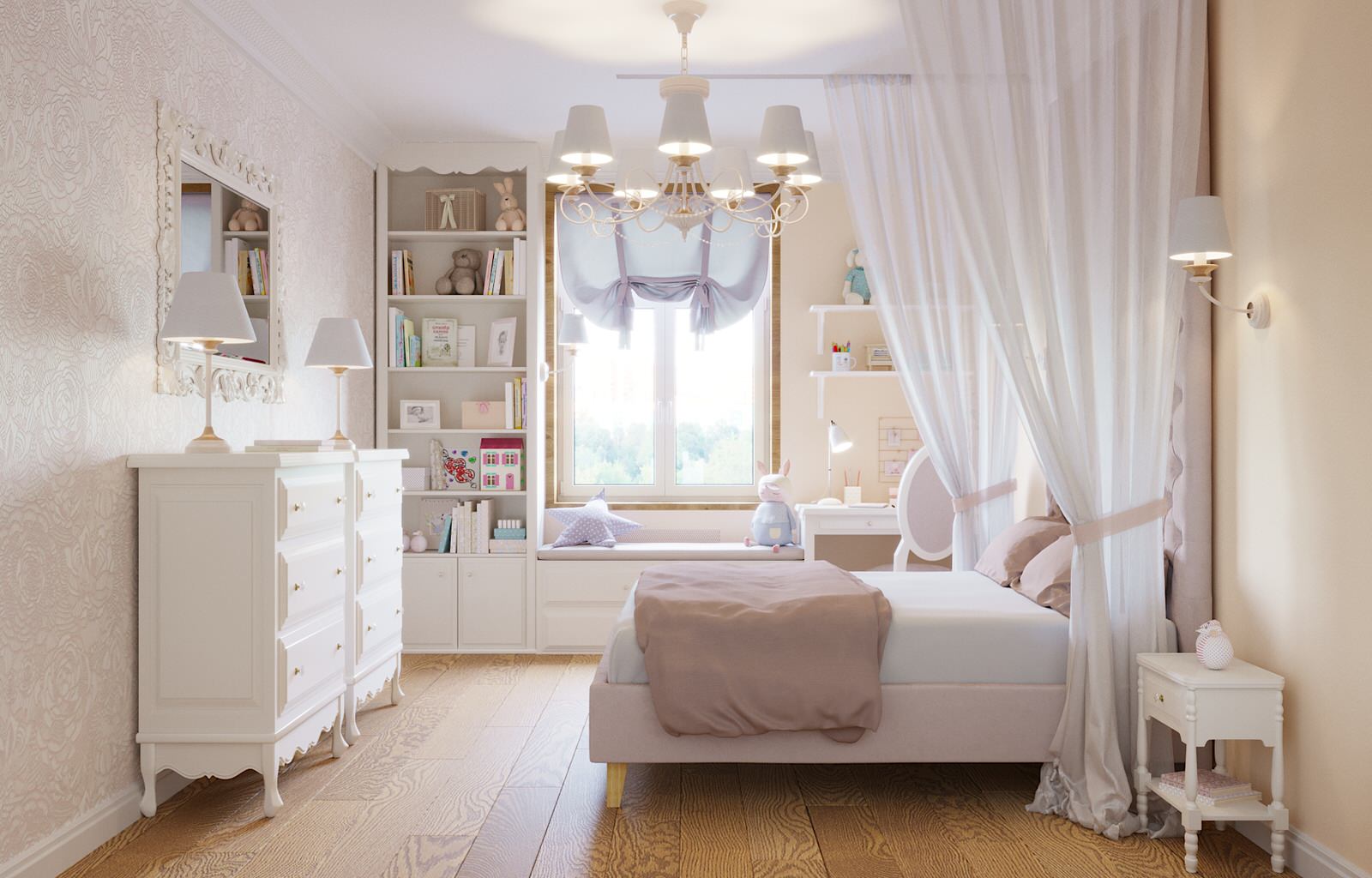 Обложка проекта: Дизайн-проект комнаты для девочки