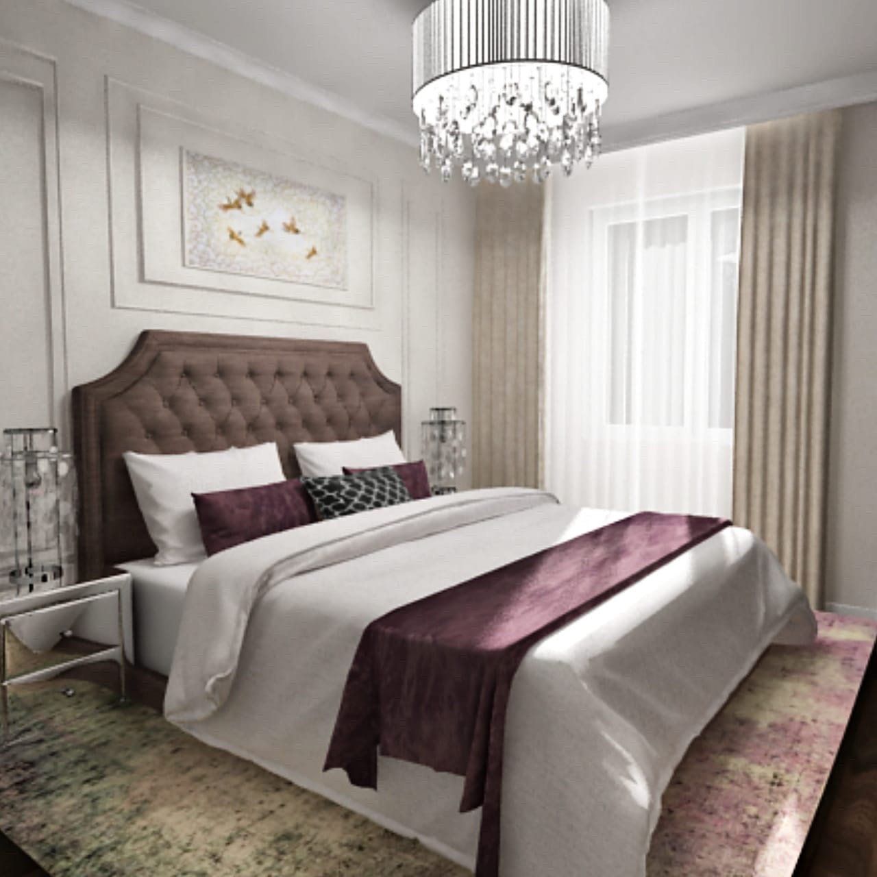 Обложка проекта: Проект спальни в частном доме