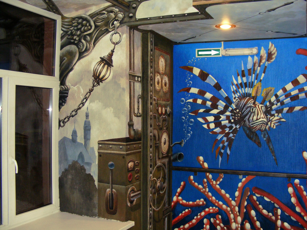 Роспись коридора