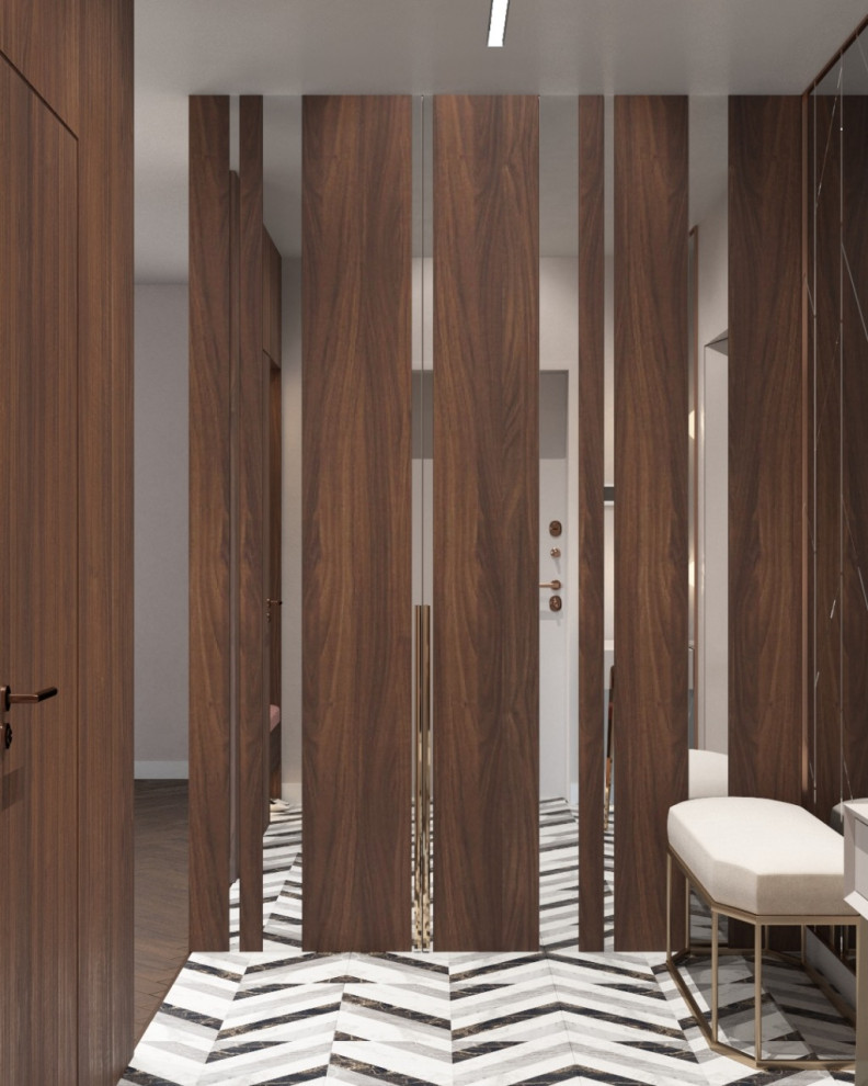 Бытовой шкаф, шпонированный панелями