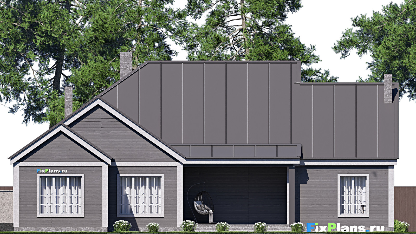 Проект одноэтажного дома 21х19м S255м2 F-17081